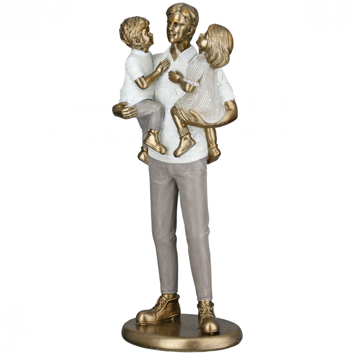 Sculptură, Familie, Rășină sintetică, auriu, PU 2, L. 8 cm, L. 11 cm, H 26 cm [1]