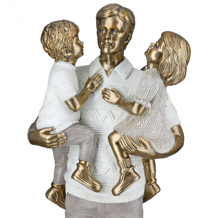 Sculptură, Familie, Rășină sintetică, auriu, PU 2, L. 8 cm, L. 11 cm, H 26 cm [4]