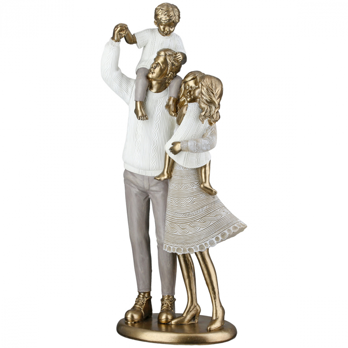 Sculptură, Familie, Rășină sintetică, auriu, PU 2, L. 9 cm, l. 13 cm, H 30 cm [1]