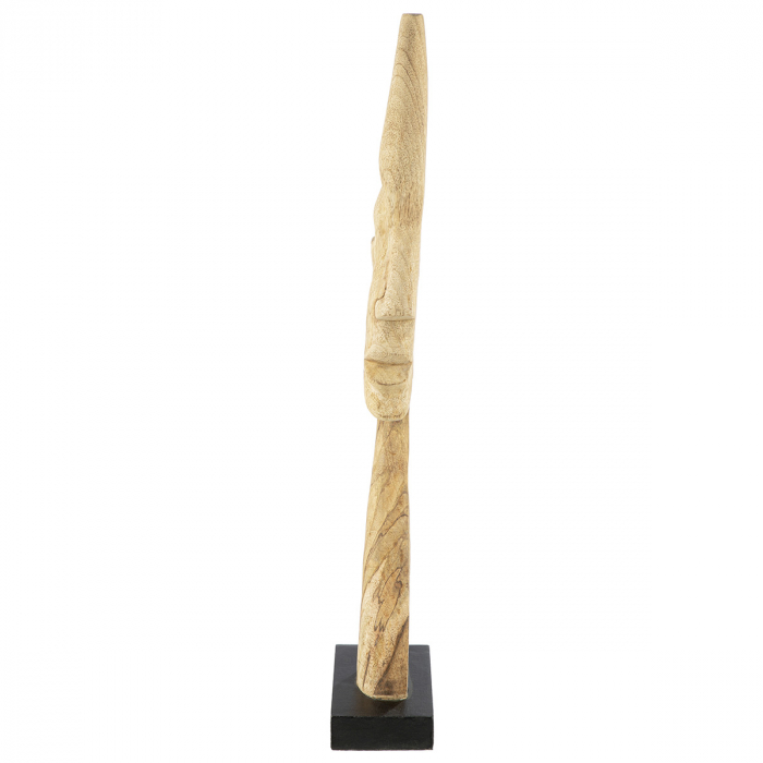Sculptură, Față, lemn de mango, culori naturale, PU 1, L. 9 cm, l. 16 cm, H 64 cm [2]
