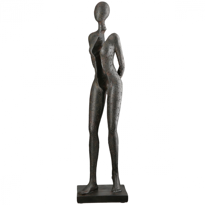 Sculptură, Femeie, Rășină sintetică, antracit, PU 2, L. 12 cm, L. 13 cm, H 54 cm [1]