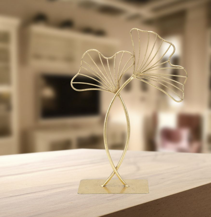 Sculptura glam in forma de frunza cm 25x8,5x35  [6]