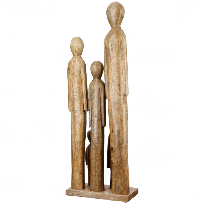 Sculptură, Grup, Lemn de mango, culori naturale, PU 1, L. 9 cm, L. 18 cm, H 53 cm [3]