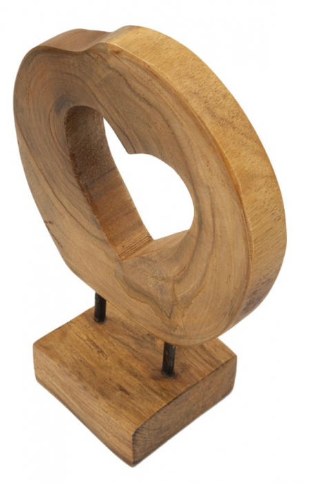 Sculptură, HASI din tec reciclat. 20x10x28 cm (piesa unica) [3]