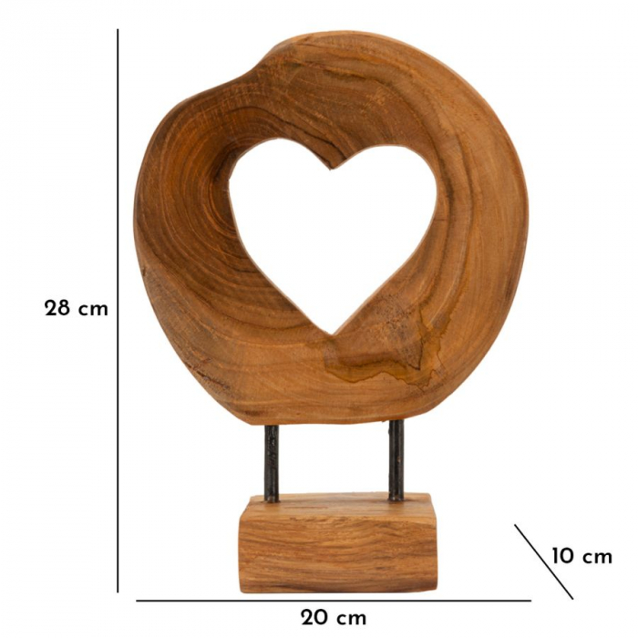 Sculptură, HASI din tec reciclat. 20x10x28 cm (piesa unica) [9]