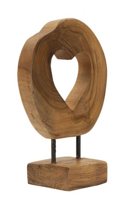 Sculptură, HASI din tec reciclat. 20x10x28 cm (piesa unica) [2]