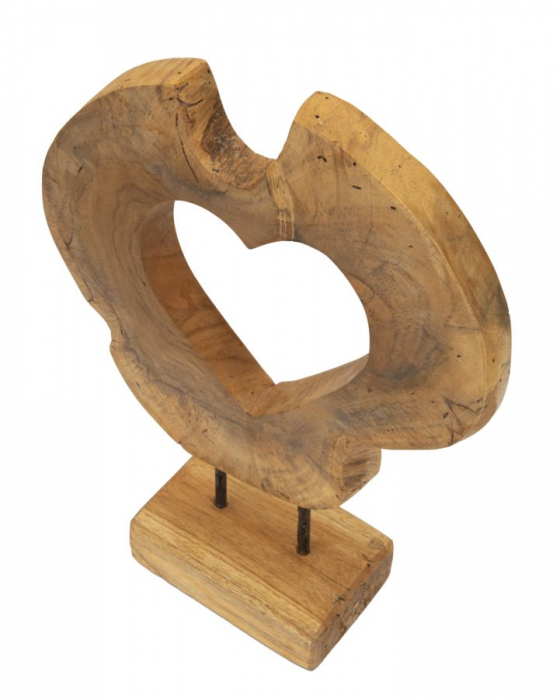 Sculptură, Hasi din tec reciclat 28x10x38 cm (piesa unica) [3]