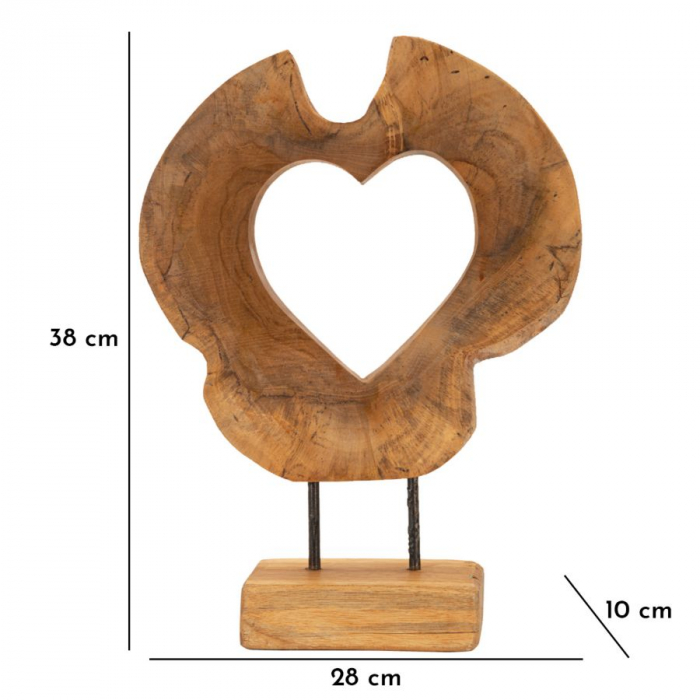 Sculptură, Hasi din tec reciclat 28x10x38 cm (piesa unica) [11]