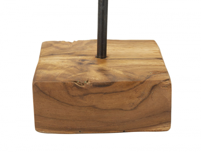 Sculptură, HEART din tec reciclat 10x10x25 cm (piesa unica) [6]