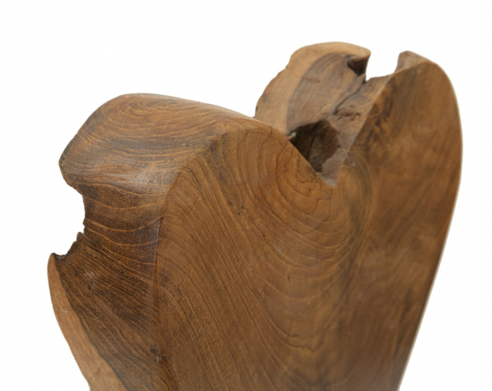 Sculptură, HEART din tec reciclat 15x10x35 cm (piesa unica) [6]