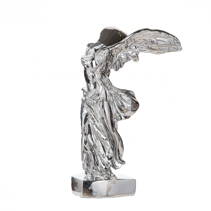 Sculptură, Îngeri, Rășină sintetică, argintie, PU 1, L. 20 cm, L. 16 cm, H 33 cm [1]