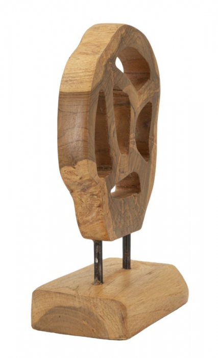 Sculptură, Lubang din tec reciclat 18x10x27 cm (piesa unica) [2]