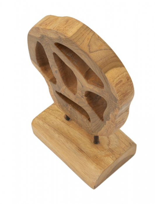 Sculptură, Lubang din tec reciclat 18x10x27 cm (piesa unica) [3]