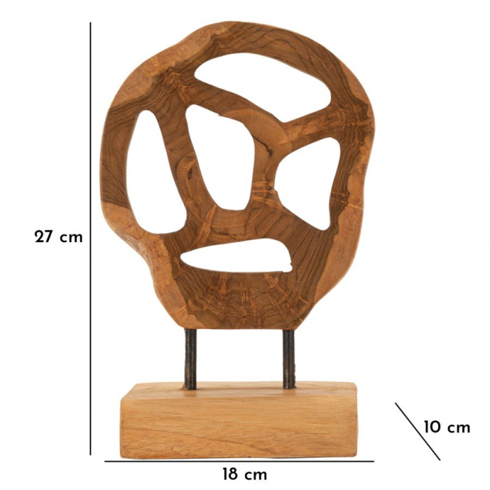 Sculptură, Lubang din tec reciclat 18x10x27 cm (piesa unica) [10]