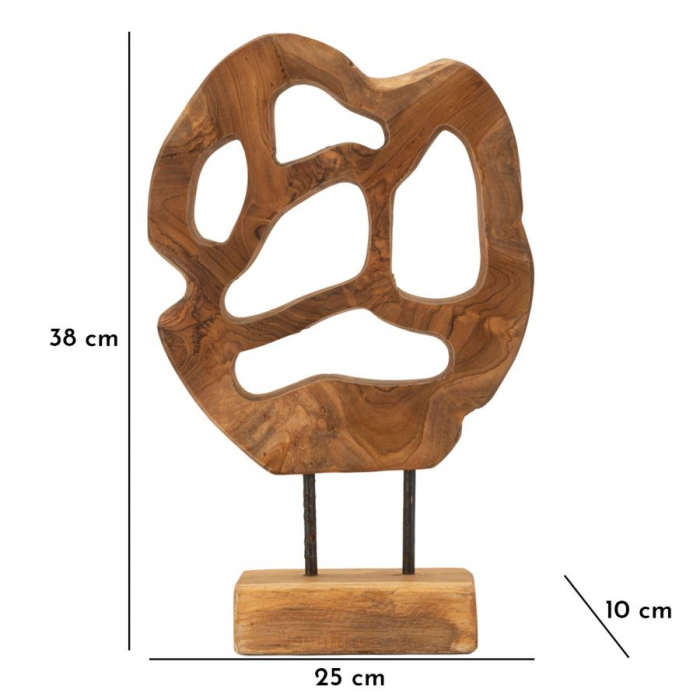 Sculptură, Lubang din tec reciclat 25x10x38 cm (piesa unica) [9]