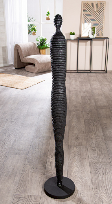 Sculptură, mare, Lorient, Polirășină, negru, PU 1, H. 134 cm, D. 24 cm [3]