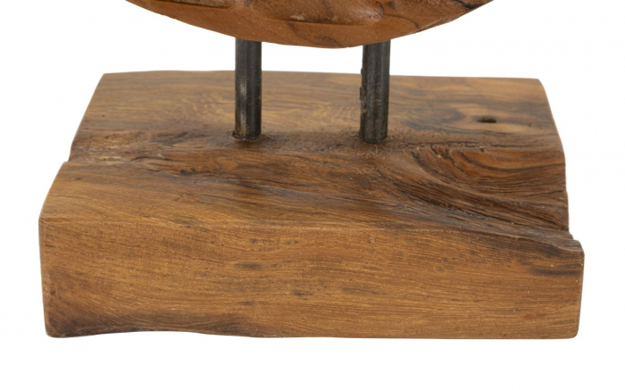 Sculptură, MONEDA din tec reciclat 30x15,5x40 cm (piesa unica) [4]