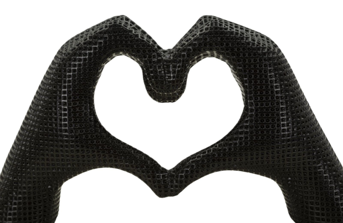 Sculptura neagra, Inima cm 25x7,5x13,5  [4]
