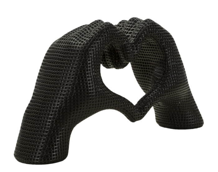 Sculptura neagra, Inima cm 25x7,5x13,5  [2]