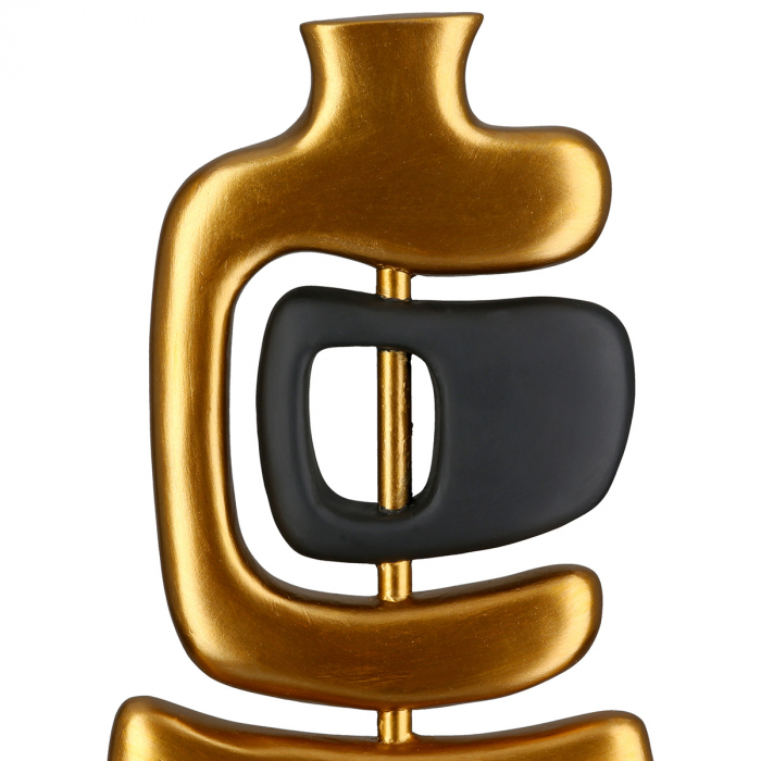 Sculptură, organică, rășină sintetică, neagră, PU 2, 2 asortate, L. 12 cm, l. 16 cm, H 41 cm [4]