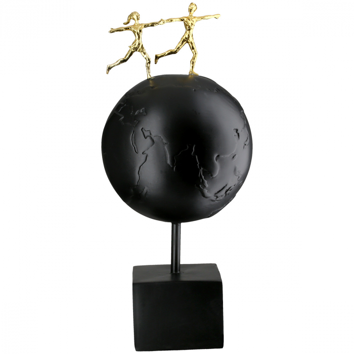 Sculptură, Pământ, Rășină sintetică, negru, PU 1, L. 15 cm, L. 15 cm, H 34 cm [4]