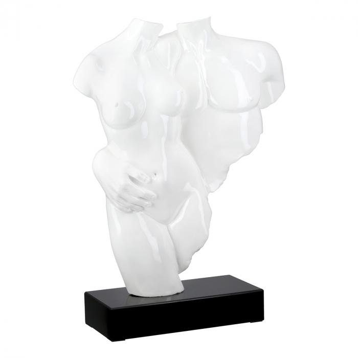 Sculptură, Pereche, Coppia, Marmură, Polirășină, alb, PU 1, L. 12 cm, L. 35 cm, H. 49 cm [2]