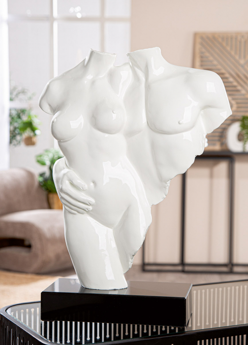Sculptură, Pereche, Coppia, Marmură, Polirășină, alb, PU 1, L. 12 cm, L. 35 cm, H. 49 cm [5]