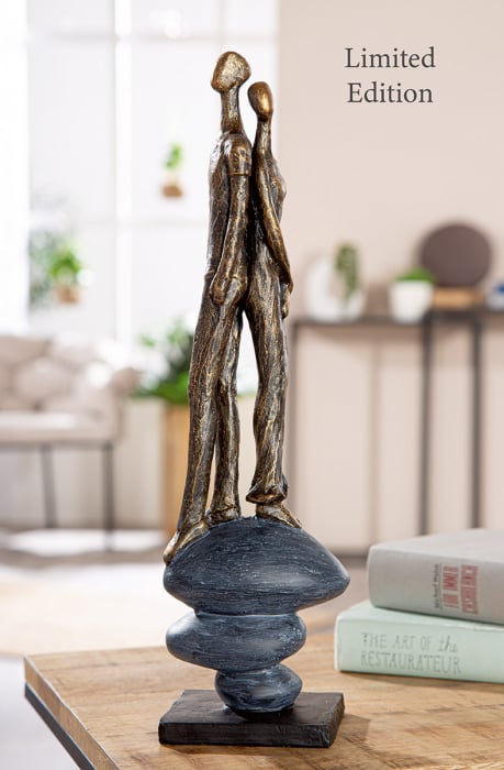 Sculptură, Pereche, Growing together, Polirășină, bronz, gri, PU 1, L. 10 cm, L. 7,8 cm, H. 37,6 cm [5]
