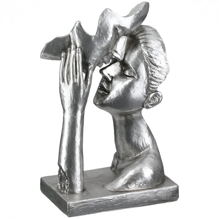 Sculptură, Pereche, Rășină sintetică, argintie, PU 2, L. 8 cm, L. 14 cm, H 21 cm [2]