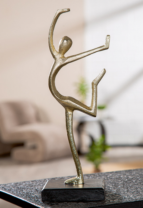 Sculptură, Persoană, Aluminiu, auriu, PU 3, L. 11 cm, L. 11 cm, H 32 cm [5]