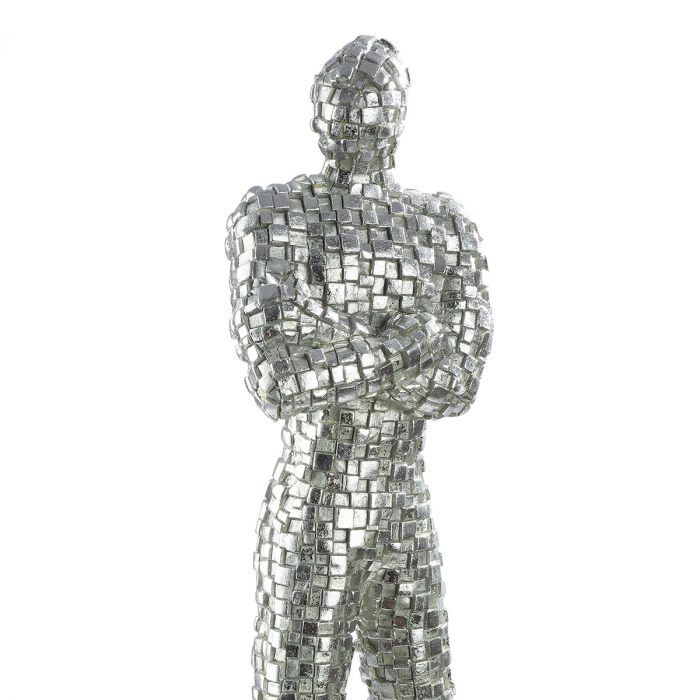 Sculptură, Persoană, Cutii, Polirășină, argintie, PU 2, L. 12 cm, L. 19 cm, H. 52 cm [3]