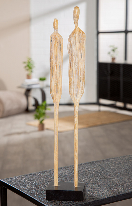 Sculptură, Persoană, Lemn, culori naturale, PU 3, L. 7 cm, L. 9 cm, H 46 cm [5]