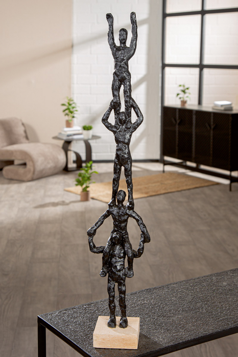 Sculptură, Persoană, Rășină sintetică, negru, PU 1, L. 9 cm, L. 13 cm, H 69 cm [5]