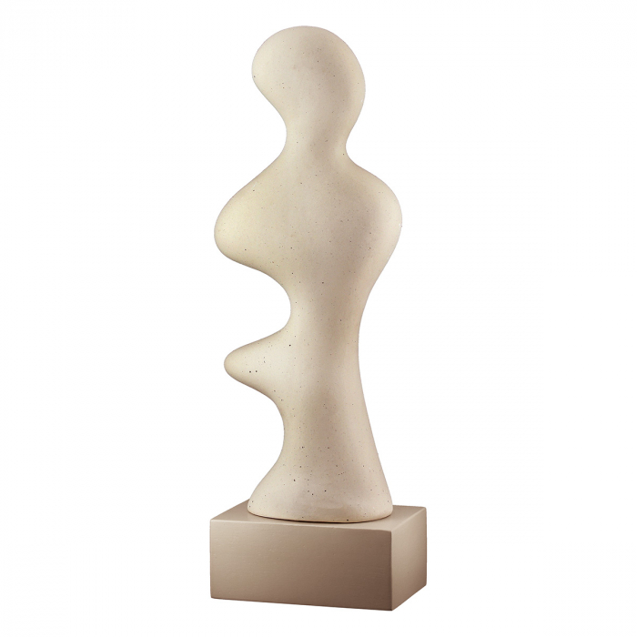 Sculptură, Prasero, punctat, Ceramica, gri, alb, PU 2, 2 buc. asortate, L. 9 cm, L. 14 cm, H. 42 cm [3]