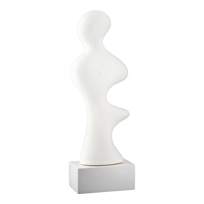 Sculptură, Prasero, punctat, Ceramica, gri, alb, PU 2, 2 buc. asortate, L. 9 cm, L. 14 cm, H. 42 cm [4]