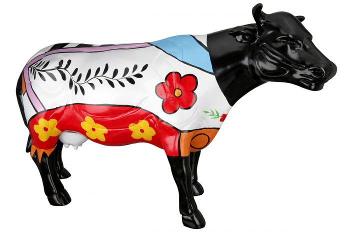 Sculptură rasina Cow, multicolora [3]