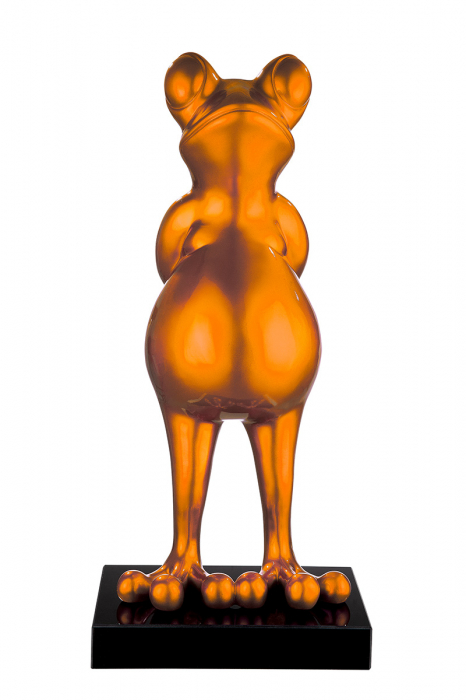 Sculptură, rasina Frog orange, metalic [4]