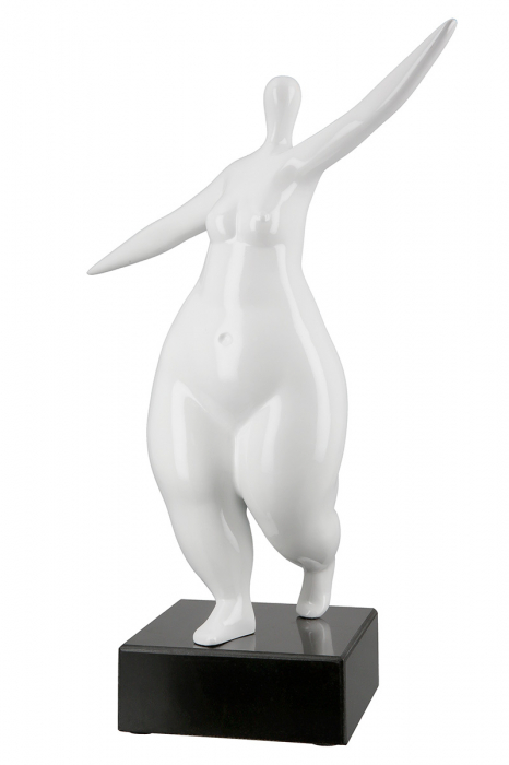 Sculptura, rasina Lady alba glazurata [2]