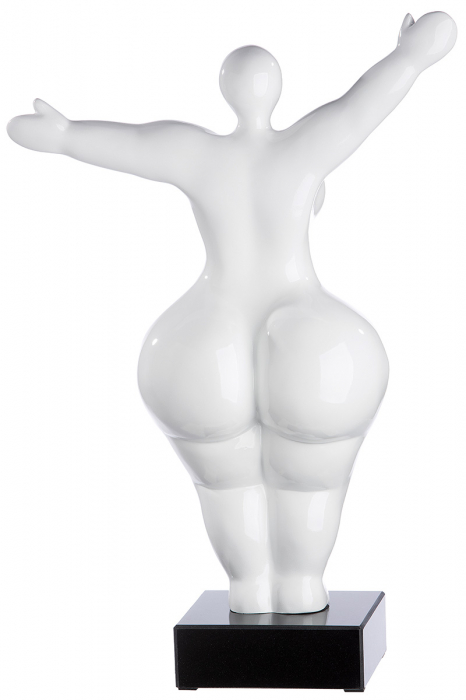 Sculptura, rasina Lady, alba glazurata [2]