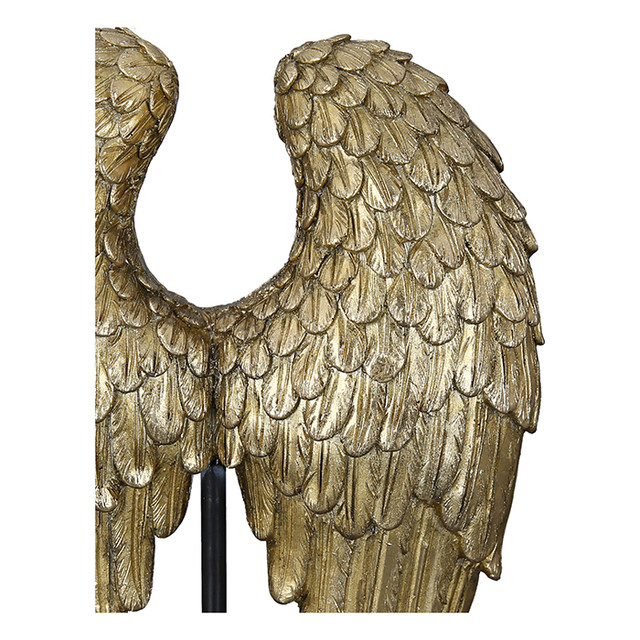 Sculptură, WINGS, polirasina, auriu cu sclipici, 8X21X30 cm [5]