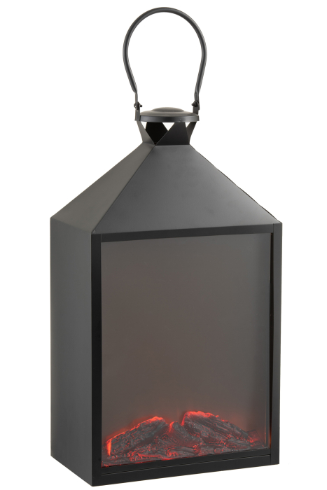 Şemineu Felinar, Led, Negru [2]