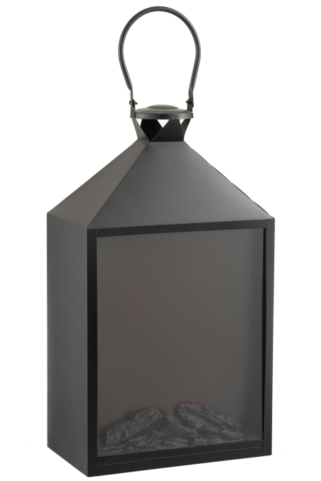 Şemineu Felinar, Led, Negru [1]