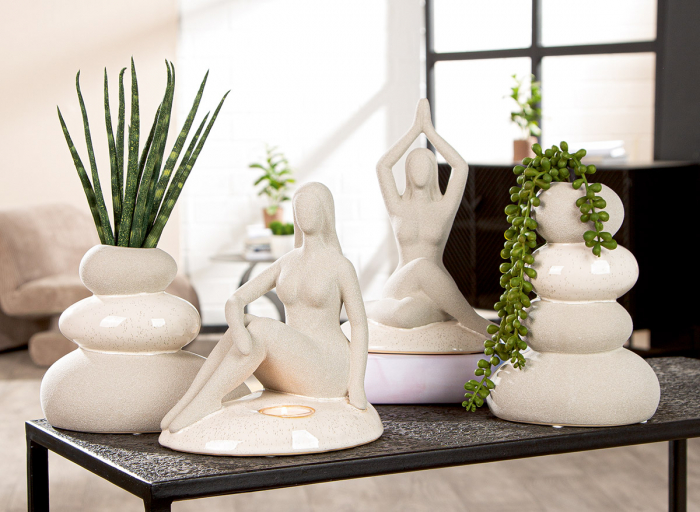 Serie 13 buc., Ceramică, gri deschis, PU 1 [1]