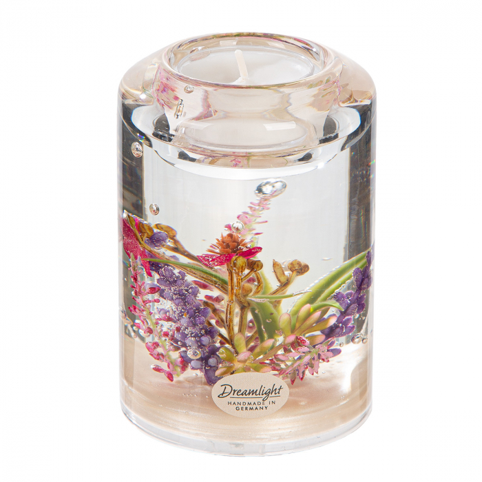 Serie 14 buc., Dreamlight, Suport lumânare tip pastilă, Sticlă, violet, PU 1 [1]