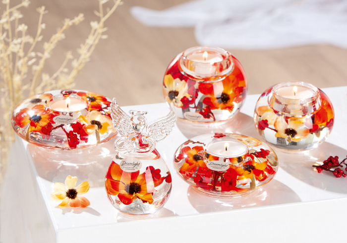 Serie 30 buc., Dreamlight, Suport lumânare tip pastilă, Sticlă, bej, PU 1 [1]