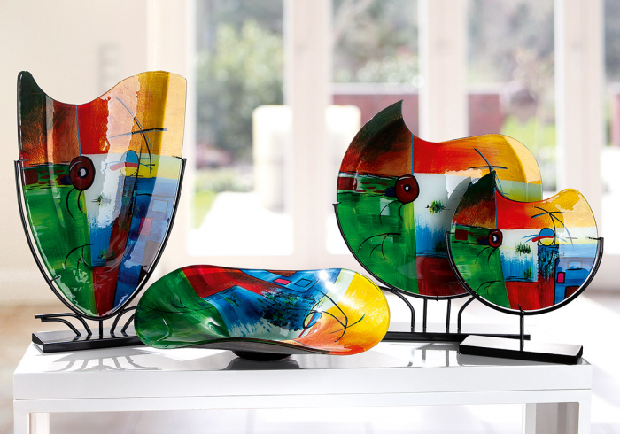 Serie 4 buc., Glass Art, Vază, dreptunghiulară, Sticlă, multicoloră, PU 1, L. 0 cm, L. 0 cm, H 0 cm [1]