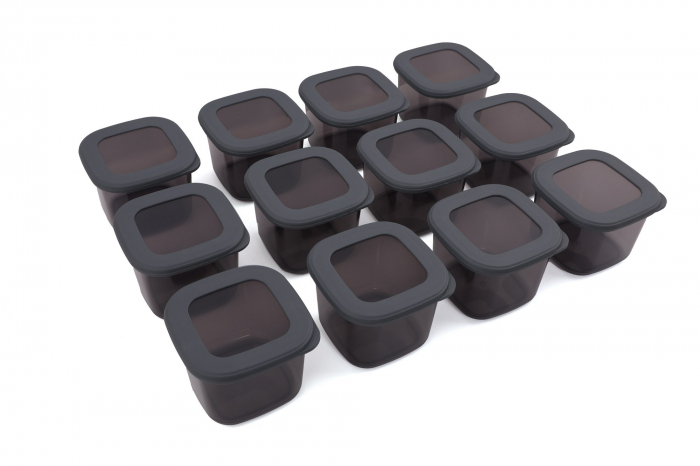 Set 12 cutii depozitare, plastic,  10 x 10 x 9,5 cm / 550 ml [5]
