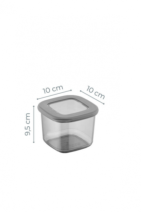 Set 12 cutii depozitare, plastic,  10 x 10 x 9,5 cm / 550 ml [2]