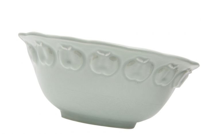 Set 2 boluri decorative, portelan, gri/bleu, 21X7.5 - 15.5X6 cm [7]