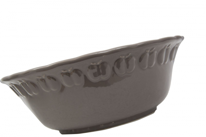 Set 2 boluri decorative, portelan, gri/bleu, 21X7.5 - 15.5X6 cm [6]